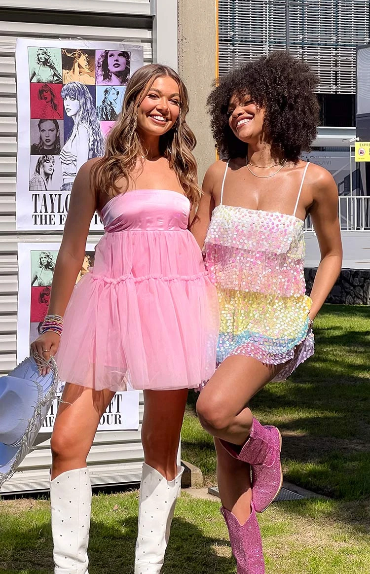 Darcy Rainbow Sparkle Mini Dress - Image 8