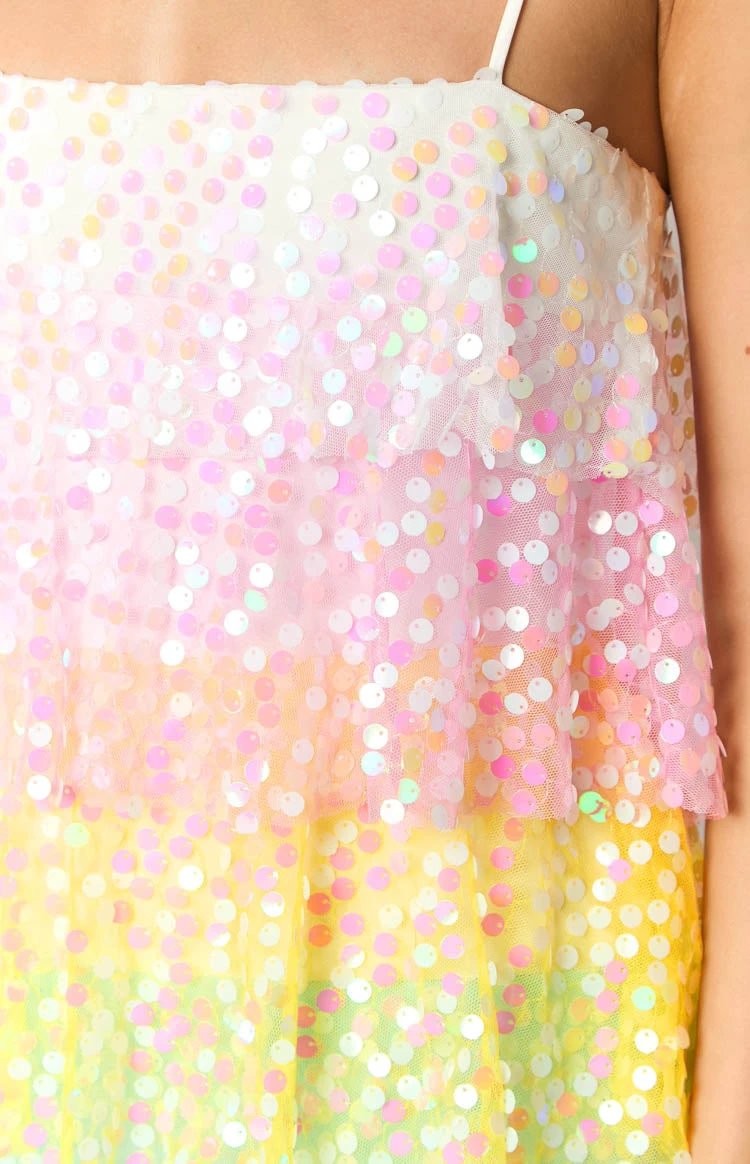 Darcy Rainbow Sparkle Mini Dress - Image 6