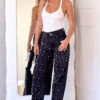 Denim Dazzle Pearl Black High Waisted Jeans