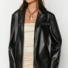 Desi Black PU Jacket