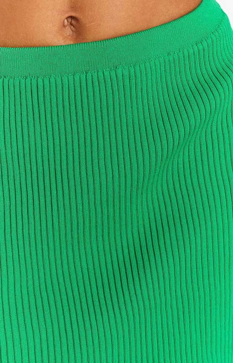 Dominica Green Rib Mini Skirt - Image 10