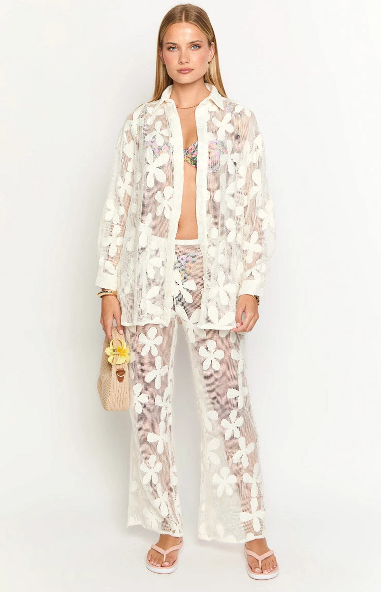 Bronwyn White Long Sleeve Mini Dress - Image 3