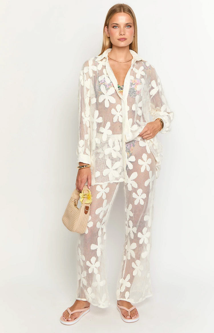 Bronwyn White Long Sleeve Mini Dress - Image 6