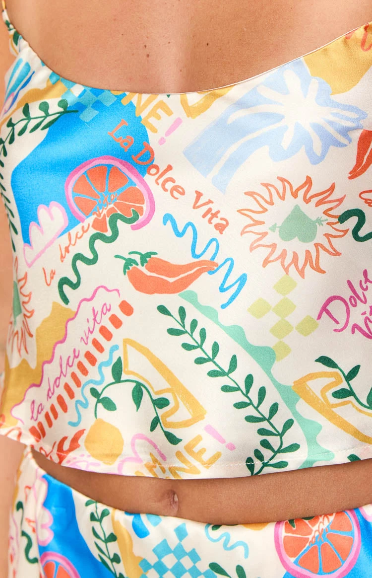 Milliana Dolce Print Crop Top - Image 6