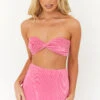 Beginning Boutique Elena Pink Crop Top