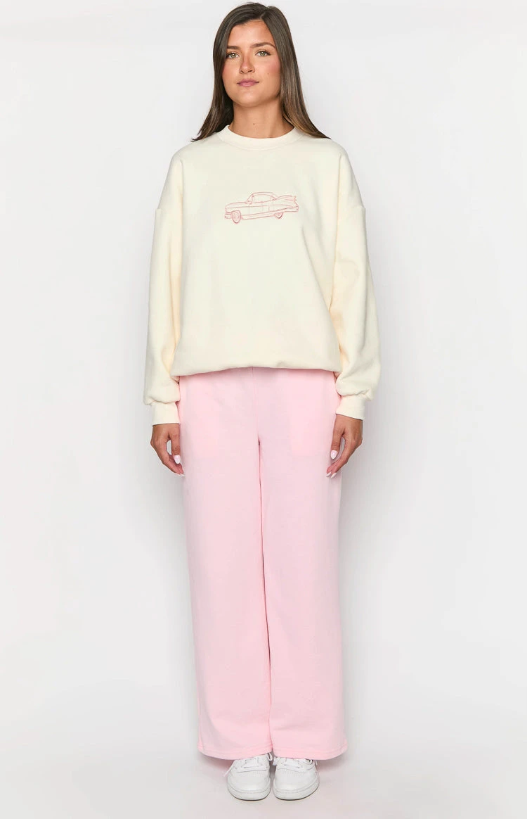Elodie Cream Crew Neck Sweater - Image 4