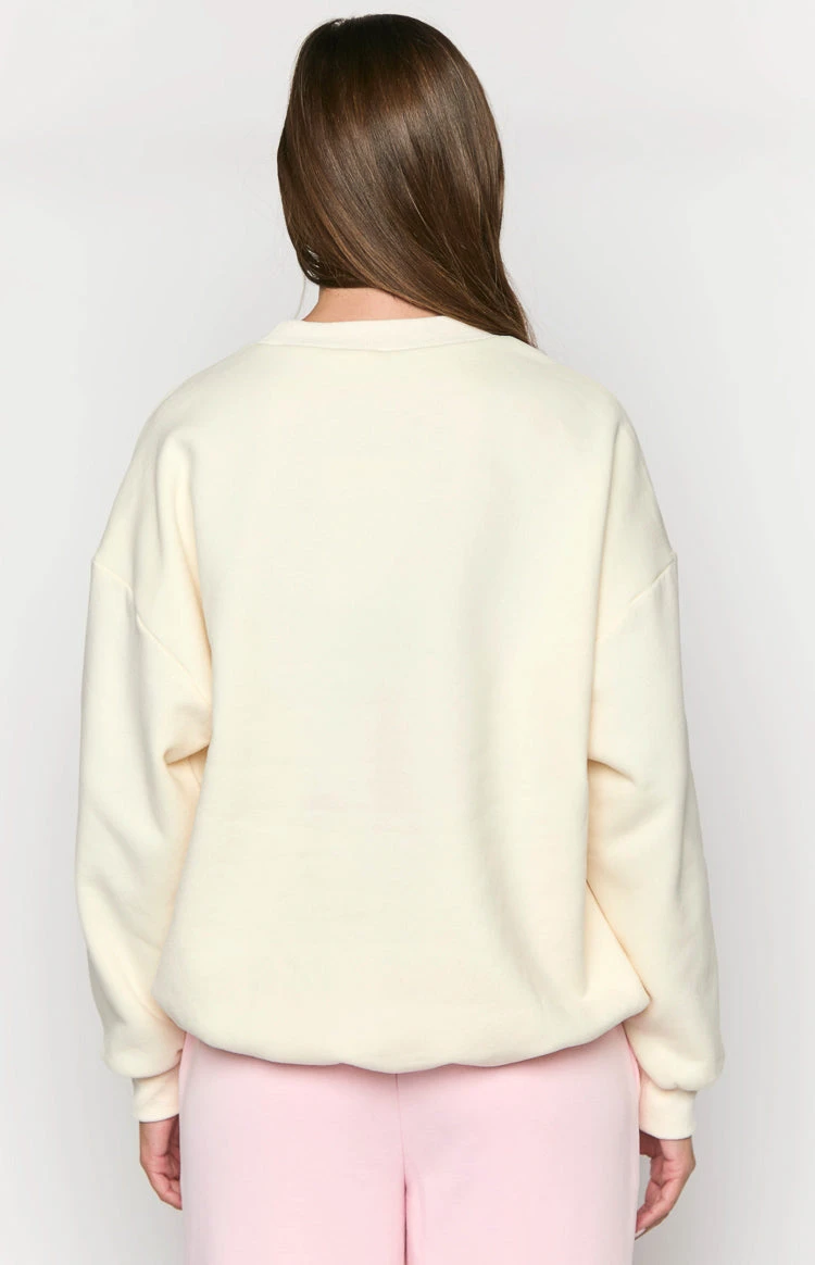 Elodie Cream Crew Neck Sweater - Image 6