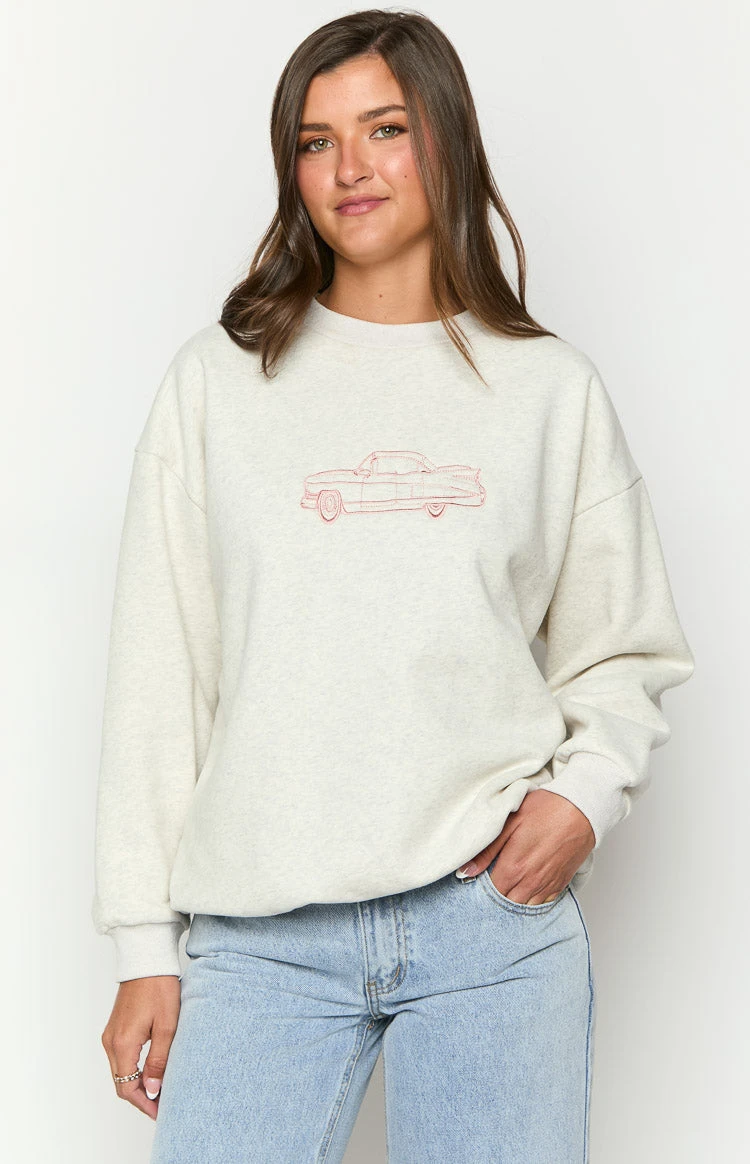 Elodie Grey Crew Neck Sweater - Image 7