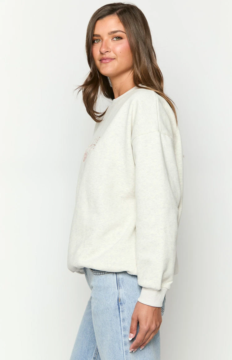 Elodie Grey Crew Neck Sweater - Image 4