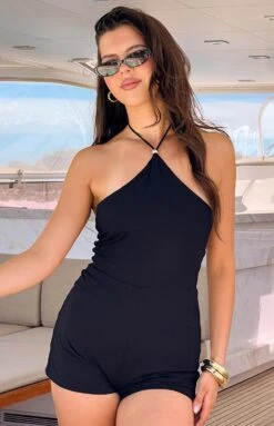 Emilio Black Playsuit