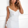 Emily White Ruffle Mini Dress