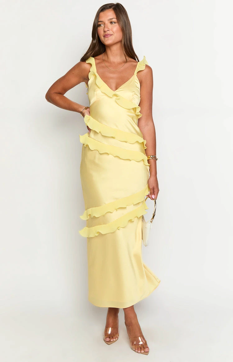 Evan Yellow Maxi Dress - Image 2