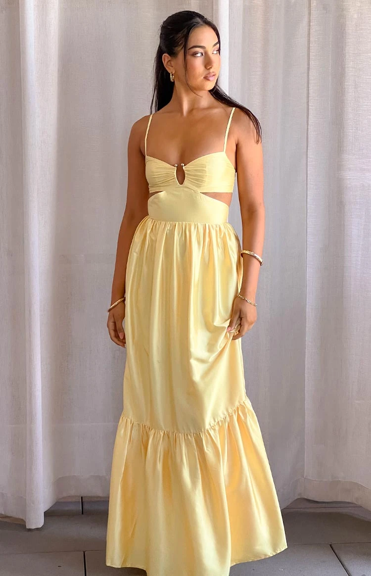 Felicitie Yellow Maxi Dress - Image 5