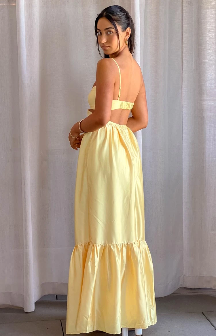 Felicitie Yellow Maxi Dress - Image 8