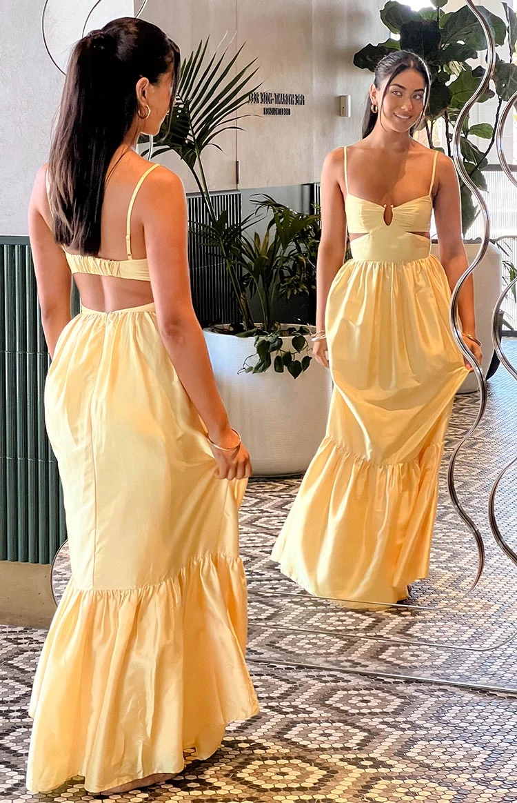 Felicitie Yellow Maxi Dress - Image 9