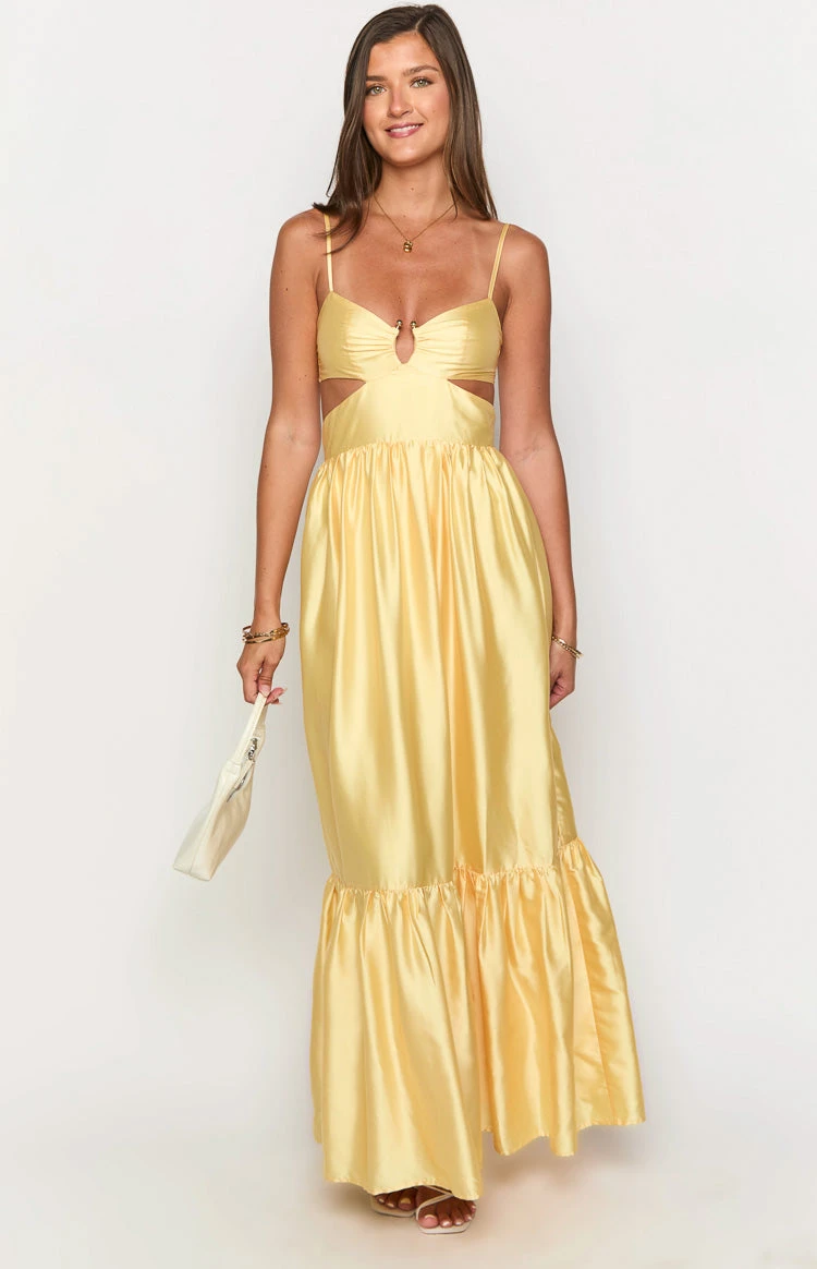Felicitie Yellow Maxi Dress - Image 3