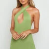 Flirtini Halter Dress Green