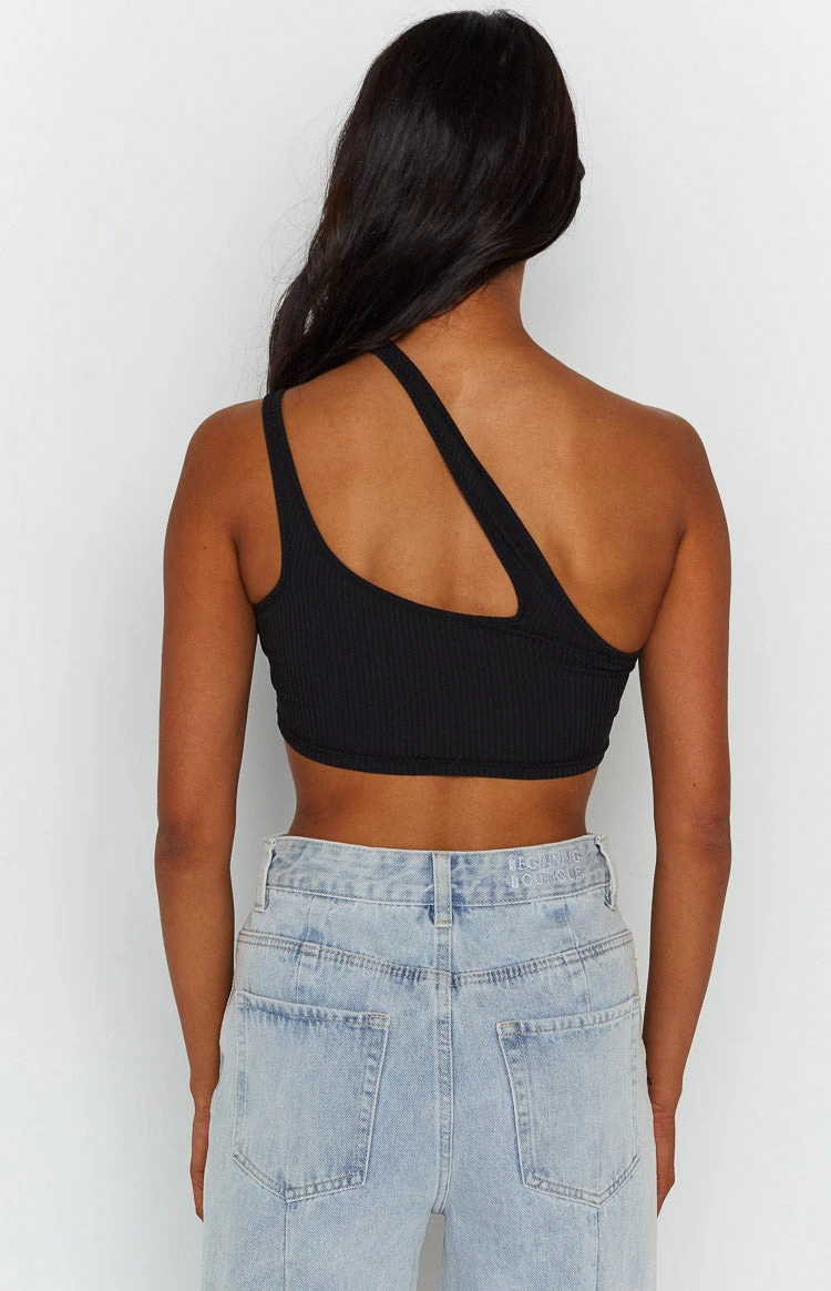 Florence Black One Shoulder Top - Image 4
