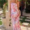 Genevieve Floral Print Maxi Skirt