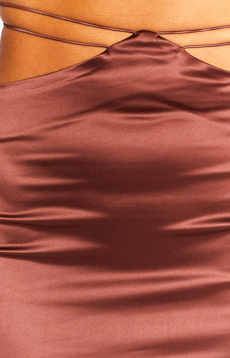 Gigi Brown Maxi Skirt - Image 7