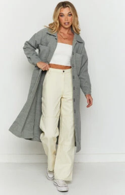 Beginning Boutique Cullen Grey Longline Shacket