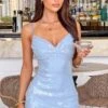 Honey Blue Sequin Mini Dress
