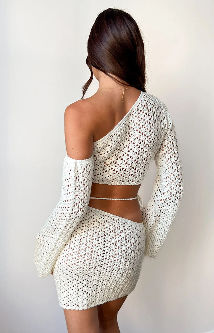 Hadie White Crochet Off Shoulder Top - Image 5