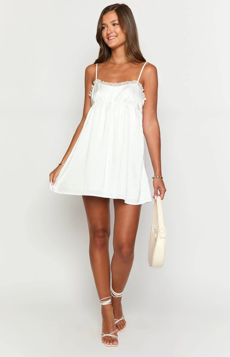 Hansel White Lace Mini Dress - Image 3