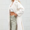 Beginning Boutique Harlen White Teddy Coat