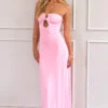 Harriet Pink Strapless Maxi Dress