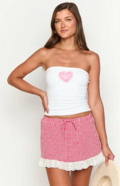 Honky Tonk White Tube Top