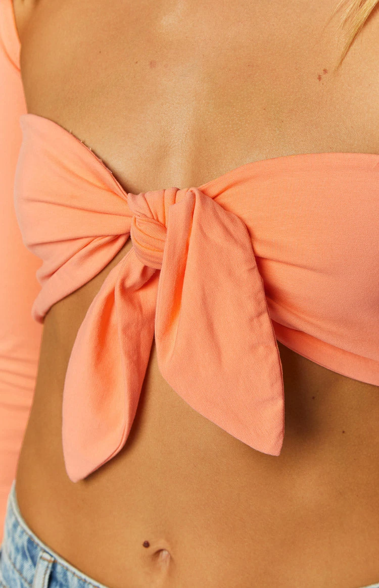 Houston Orange Strapless Crop Top And Bolero - Image 5