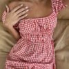 I'm Yours Red Gingham Mini Dress