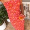 Imogen Orange Floral Print Maxi Dress