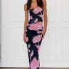 Imogen Black Print Maxi Dress