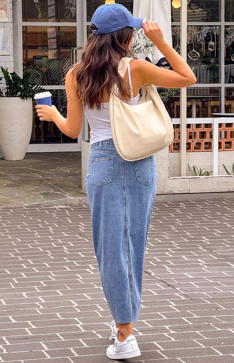 Isla Blue Denim Midi Skirt - Image 11