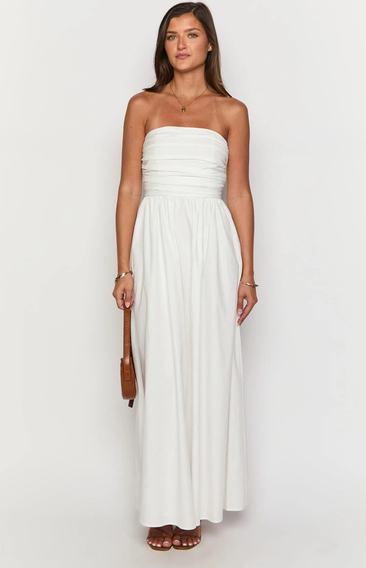 Josianne White Strapless Maxi Dress - Image 2