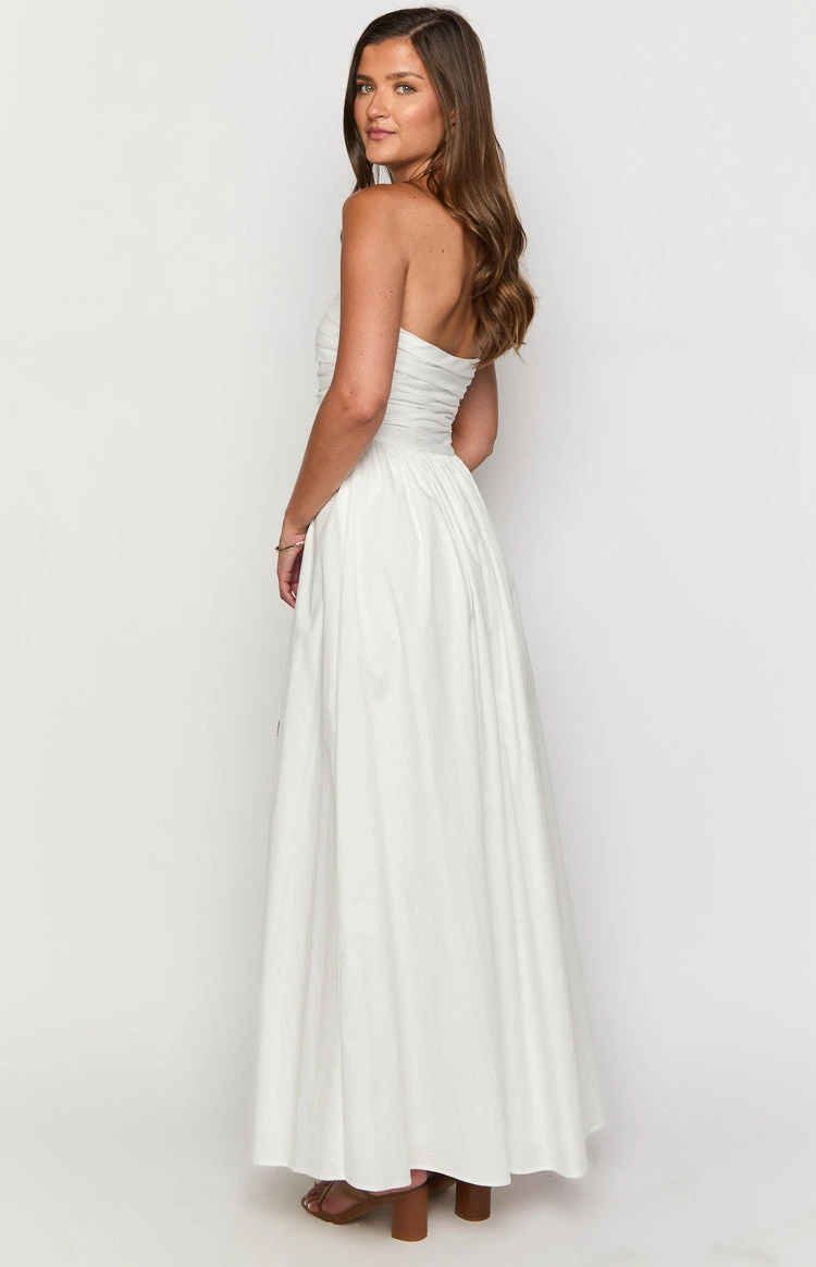 Josianne White Strapless Maxi Dress - Image 5