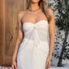 Jacqulin White Strapless Top