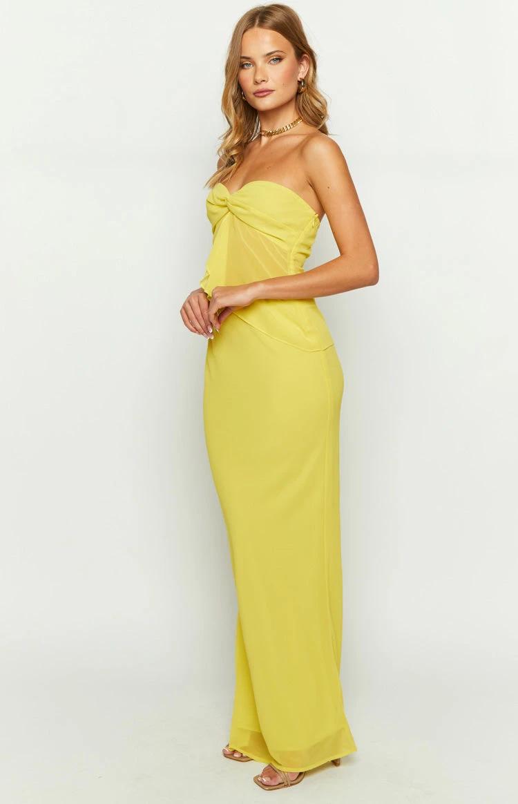 Jacqulin Yellow Maxi Skirt - Image 4