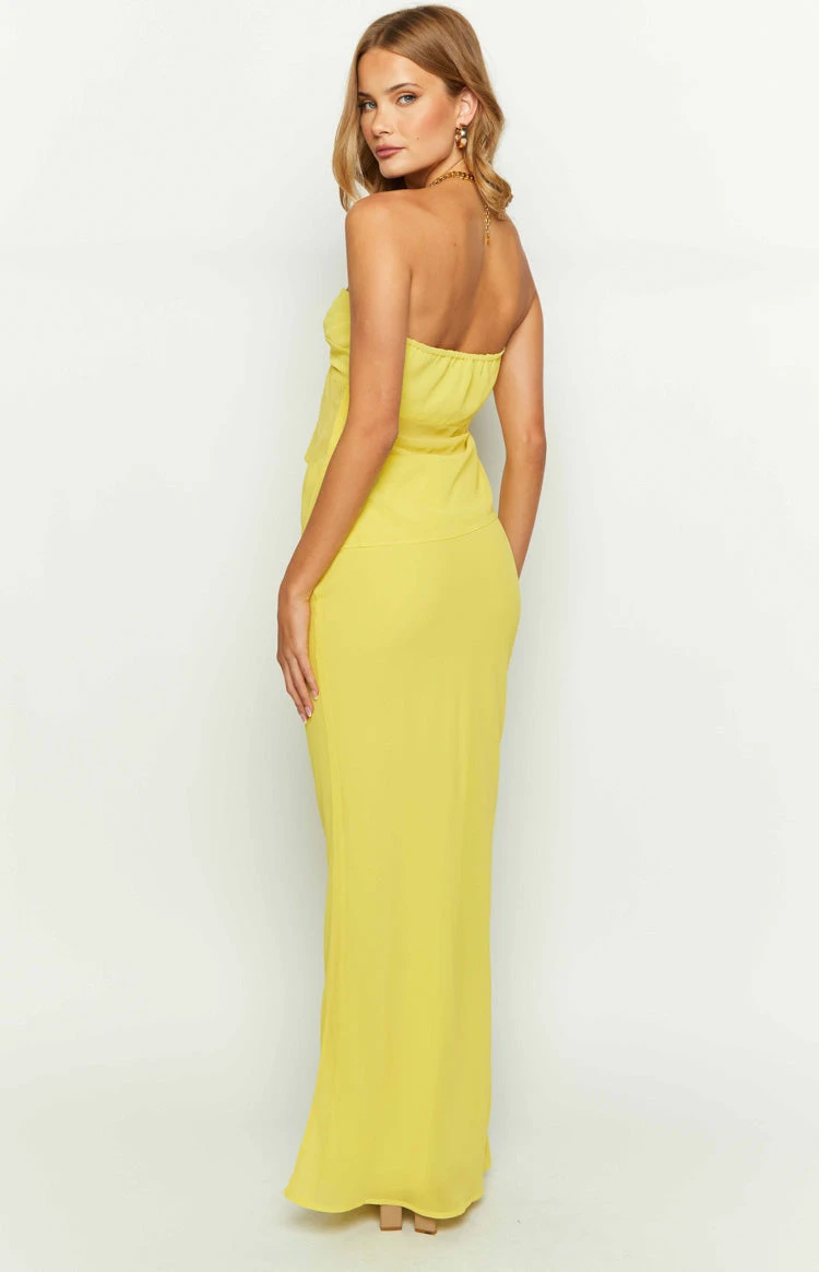 Jacqulin Yellow Maxi Skirt - Image 7
