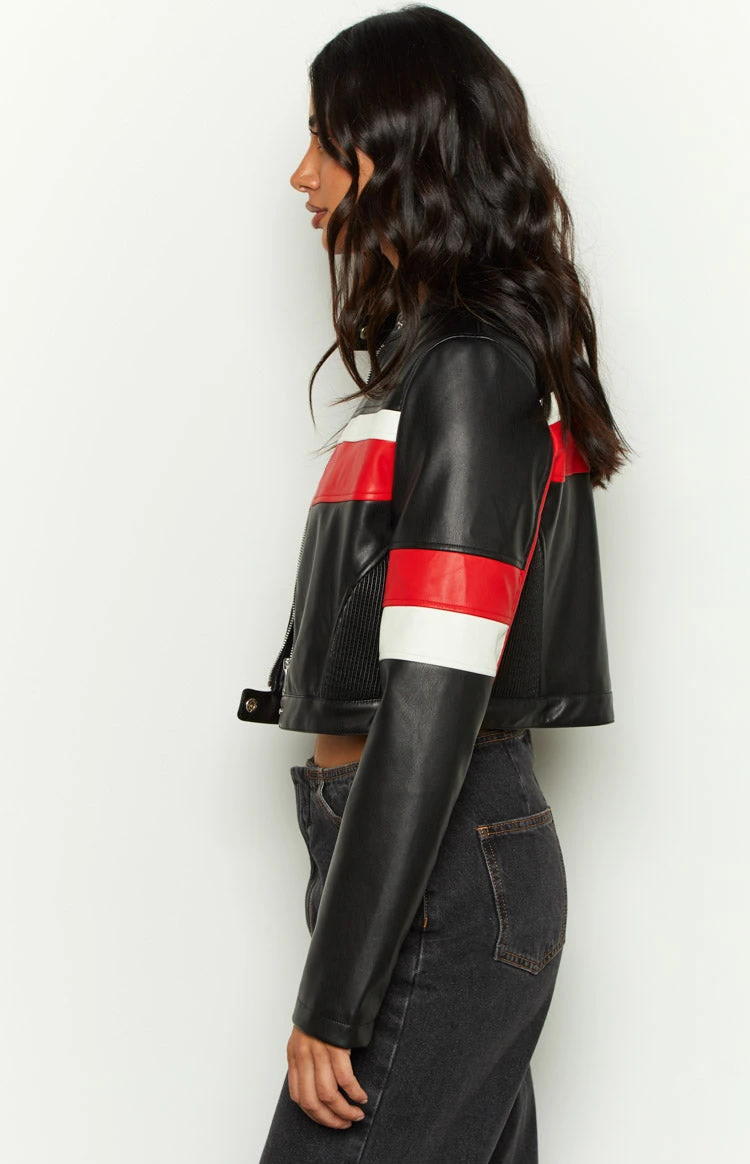 Jayella Black Moto Jacket - Image 3