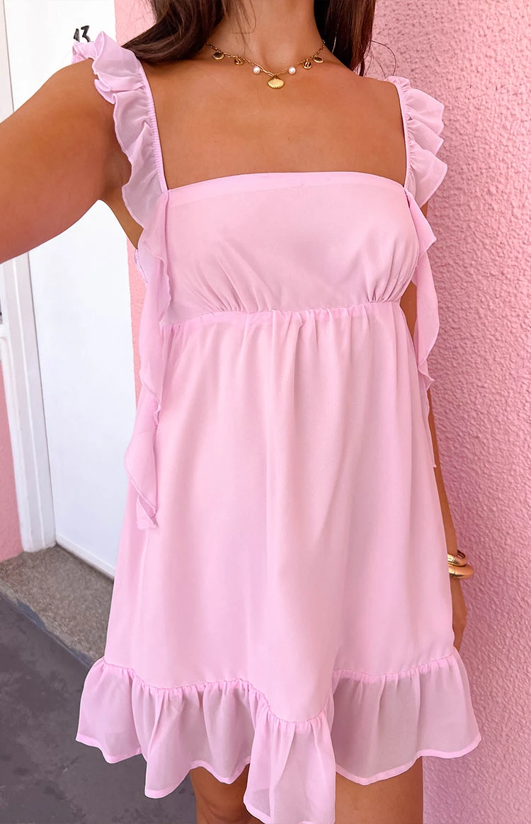 Jenn Light Pink Mini Dress - Image 7