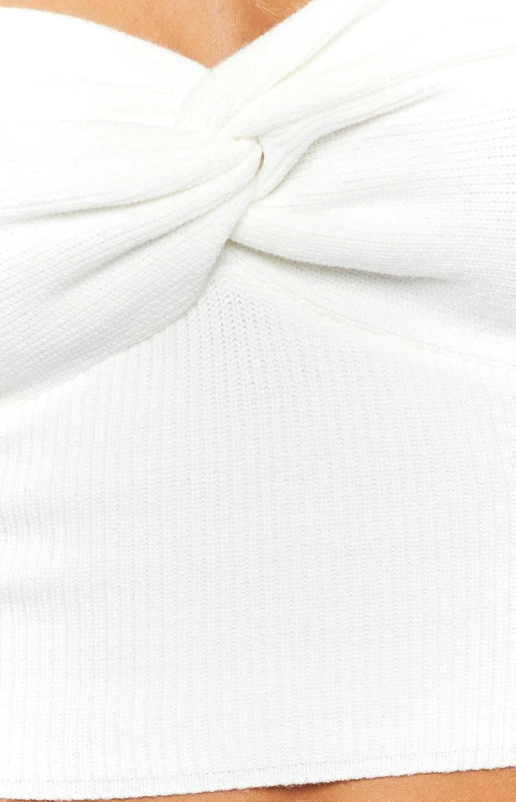 Jessica White Twist Front Bandeau Top - Image 7