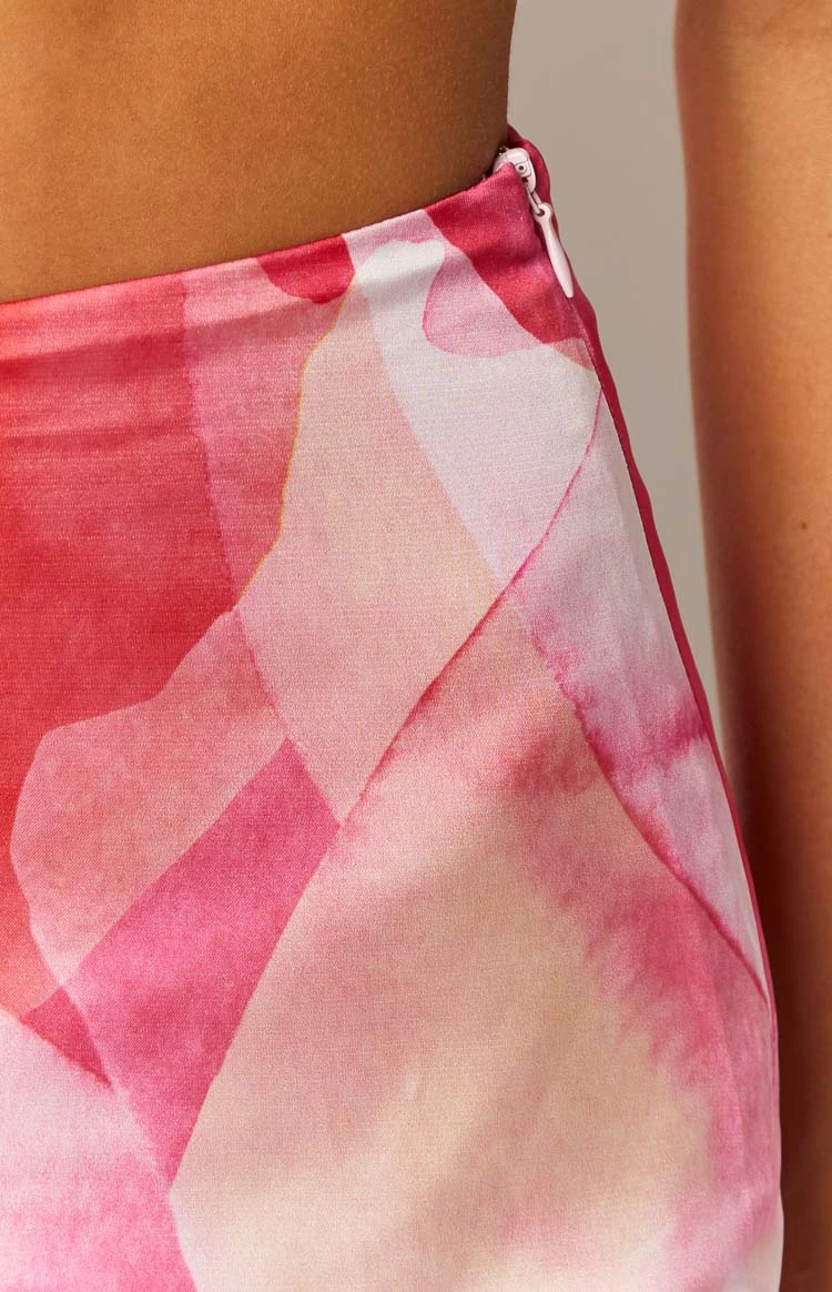 Jessie Pink Print Mini Skirt - Image 7