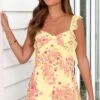 Joyce Yellow Bloom Mini Dress