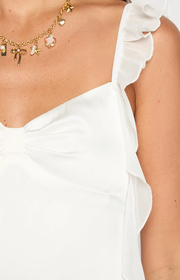 Joyce White Mini Dress - Image 6