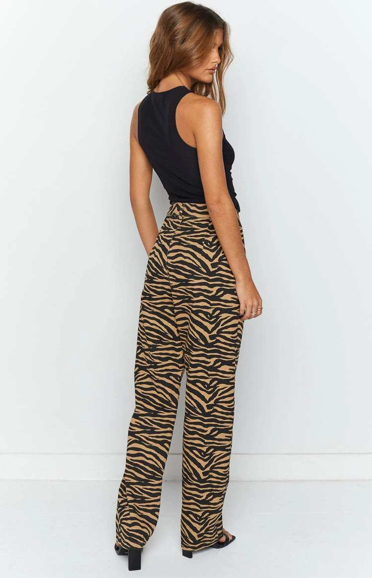 Kennedi Brown Print Pants - Image 2