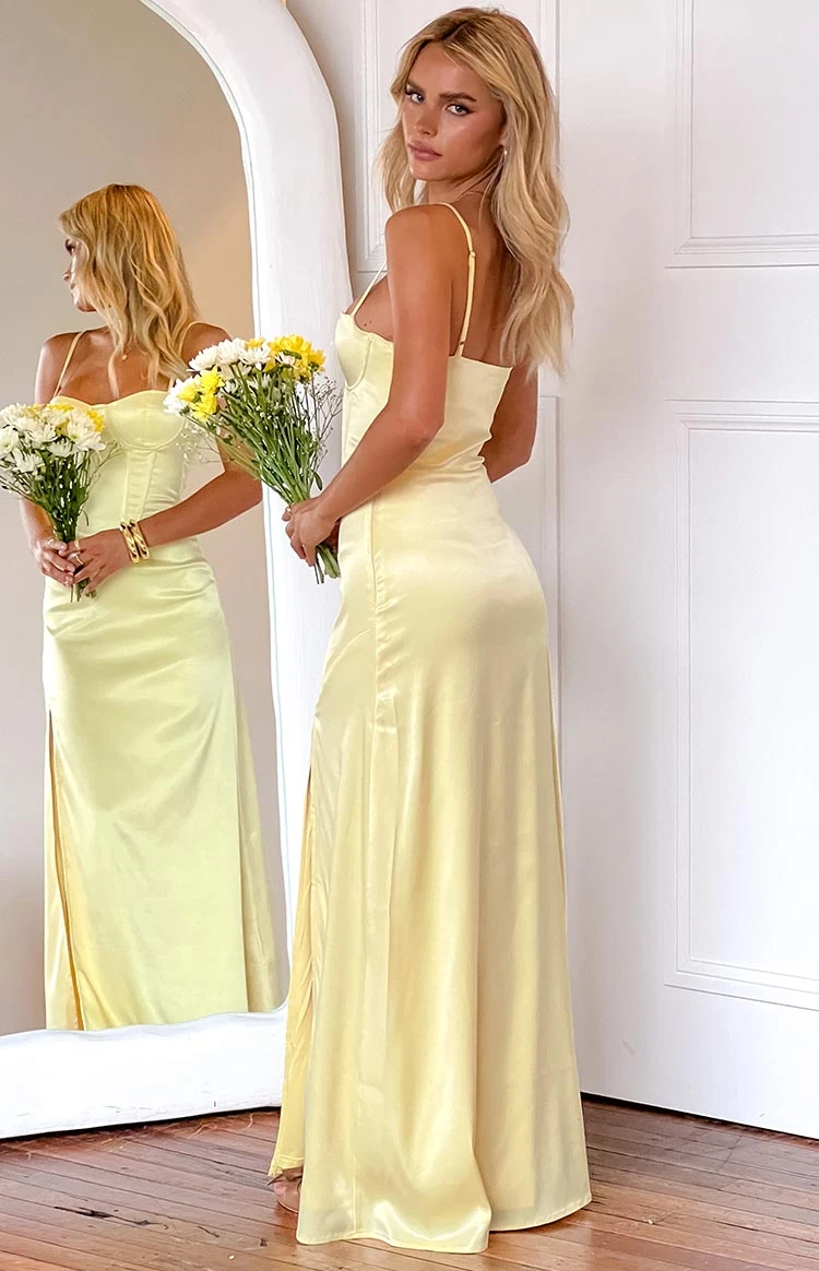 Lailani Yellow Corset Maxi Dress - Image 8