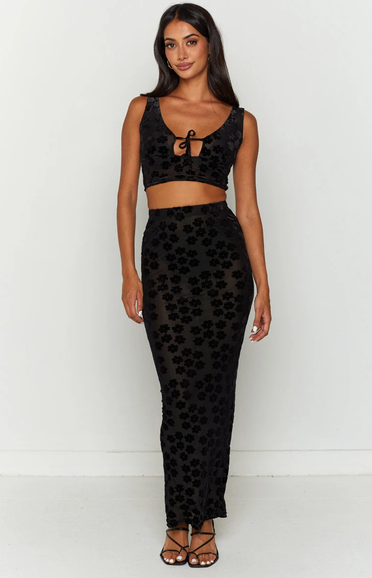 Late Night Black Maxi Skirt - Image 5